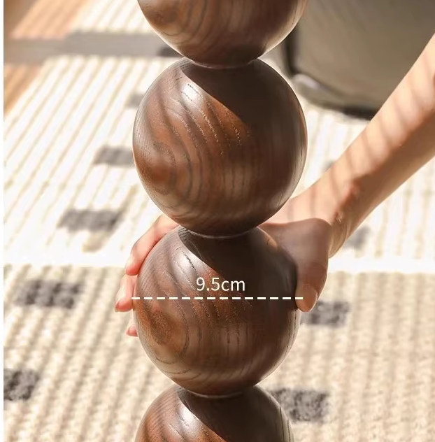 Luxe Franse Salontafel Rond – Massief Walnoothout – Vintage Opbergtafel – Lichte Houten Tafel – Nachtkastje of Bijzettafel – Woonkamer Accent
