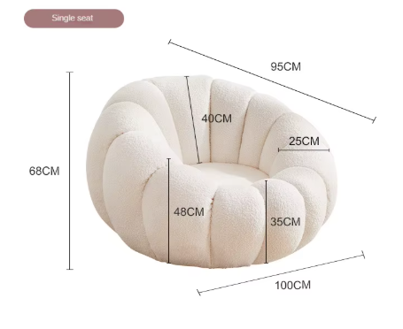 Comfortabele Home Fauteuil met een schattig, minimalistisch ontwerp – een uitnodigende stoel voor je woonkamer of relaxruimte, ideaal voor een gezellige sfeer.