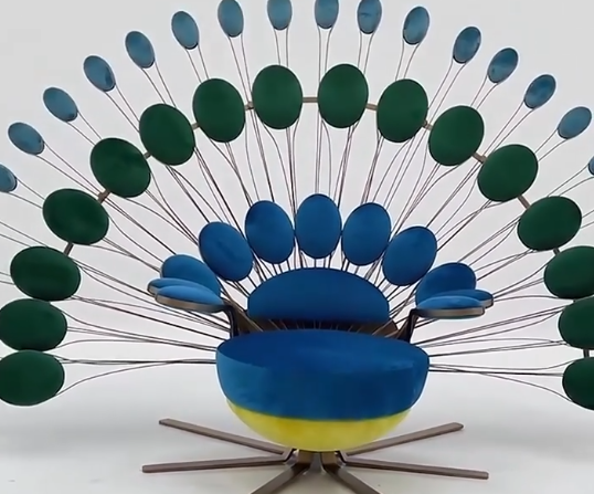 Italiaanse Luxe Pauw Designstoel – Moderne Custom Art Vrijetijdsstoel