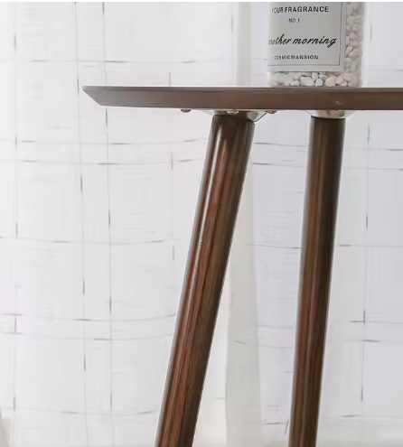 Ronde Grenen Houten Bijzettafel – Scandinavisch Design – Donkerbruin – Minimalistische Salontafel