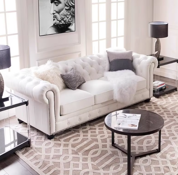 Moderne Chesterfield Zetel – Verkrijgbaar in Verschillende Kleuren en Formaten | Luxe Designbank