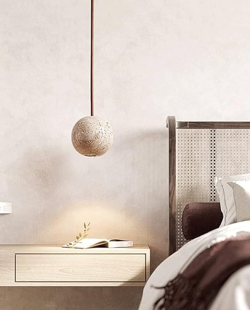Design Hanglamp – Luxe Natuurlijke Steen | Minimalistische Sfeerverlichting