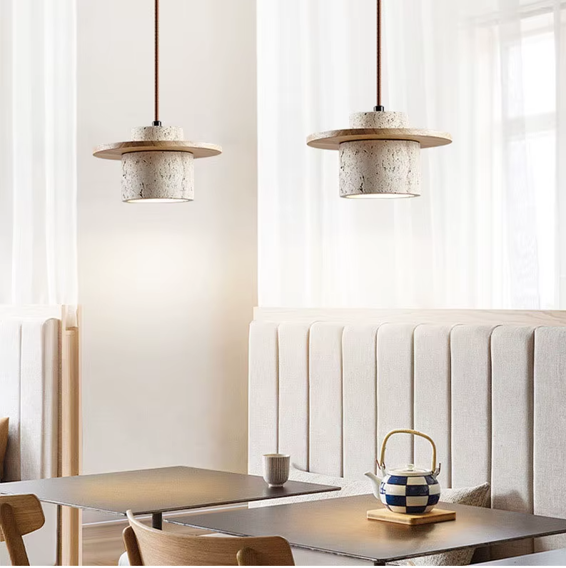 Wabi-Sabi Cave Stone Pendant Lamp – Authentic Japanese Tranquility in Refined Design