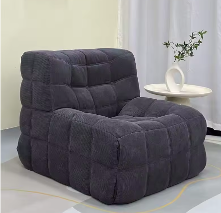 Retro Ribstof Loungefauteuil – Comfort met Karakter in verschillende kleuren
