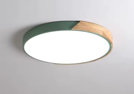 Scandinavische Plafondlamp – Creatief & Modern – Hout & Groen Design – Voor Woonkamer, Slaapkamer of Thuiskantoor