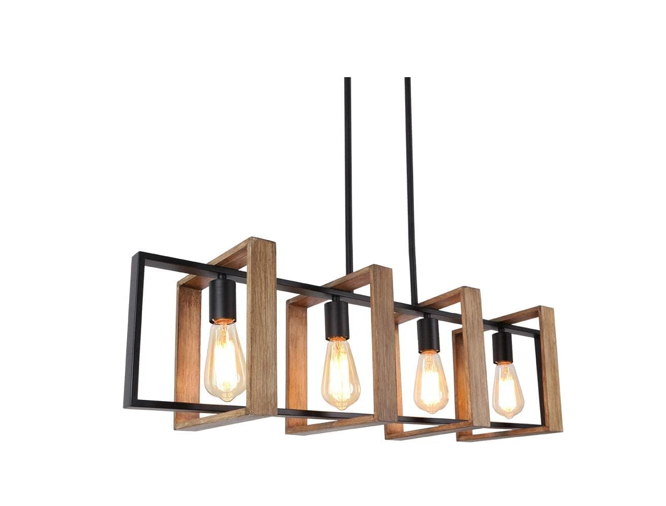 Industriële Wandlamp met houten accent