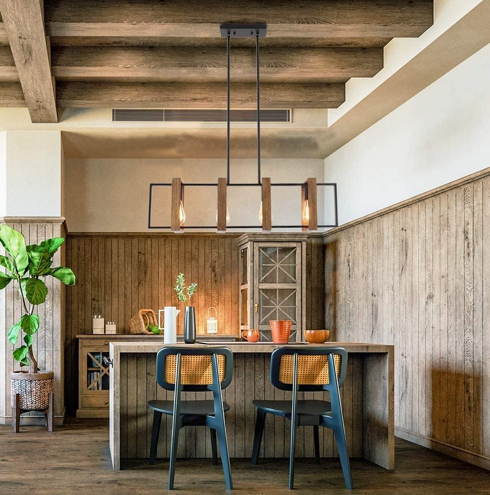 Industriële Wandlamp met houten accent