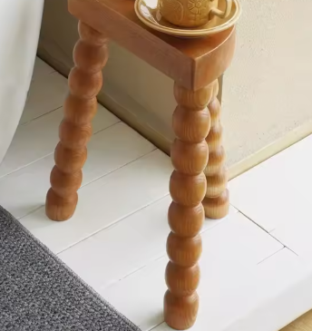 Luxe Houten Bijzettafel met Sculpturale Pootjes – Verkrijgbaar in Meerdere Houtkleuren