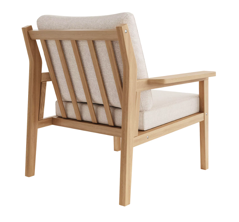 4-delige Massief Houten Loungeset – Luxe Tuinmeubelen met Kussens en Tafel – Duurzaam & Stijlvol voor Buiten