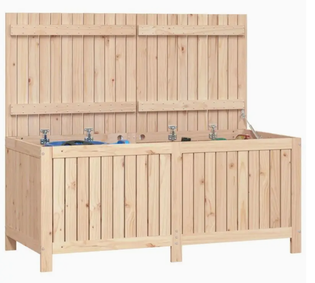 outdoor storage box 147x68x64 cm solid spruce wood