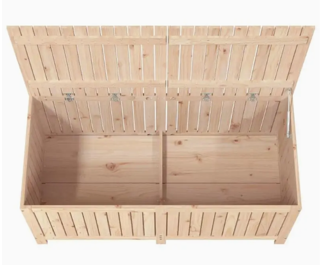 outdoor storage box 147x68x64 cm solid spruce wood
