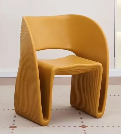 Chaise design « Flow » – Structure nervurée minimaliste moderne | Chaise de salle à manger design en plusieurs couleurs