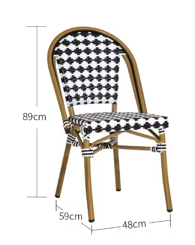 Outdoor Rond Tafelsetje Retro Rotanlook Stoelen