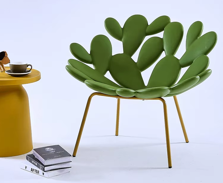 Cactus Petal Lounge Chair – stijlvolle en ergonomische stoel met handsteunen en een eigentijds ontwerp, perfect voor zowel thuis als in commerciële ruimtes.