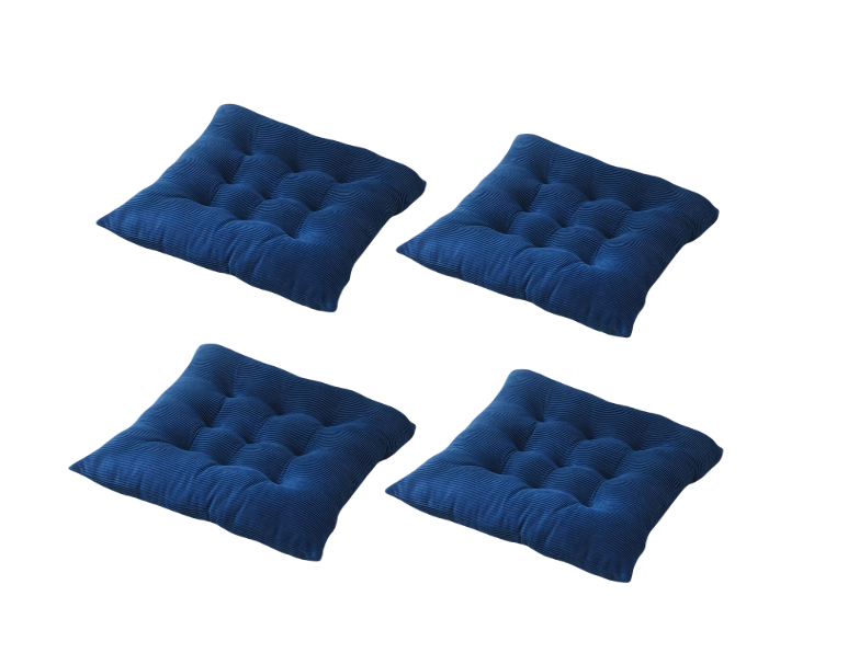Klassieke Wasbare Stoelkussens met Strikken – Set van 4 Luxe Eetkamerstoelkussens | Comfort & Design voor Thuis en Kantoor