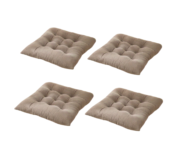 Klassieke Wasbare Stoelkussens met Strikken – Set van 4 Luxe Eetkamerstoelkussens | Comfort & Design voor Thuis en Kantoor