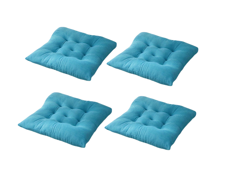 Klassieke Wasbare Stoelkussens met Strikken – Set van 4 Luxe Eetkamerstoelkussens | Comfort & Design voor Thuis en Kantoor