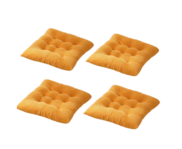 Klassieke Wasbare Stoelkussens met Strikken – Set van 4 Luxe Eetkamerstoelkussens | Comfort & Design voor Thuis en Kantoor