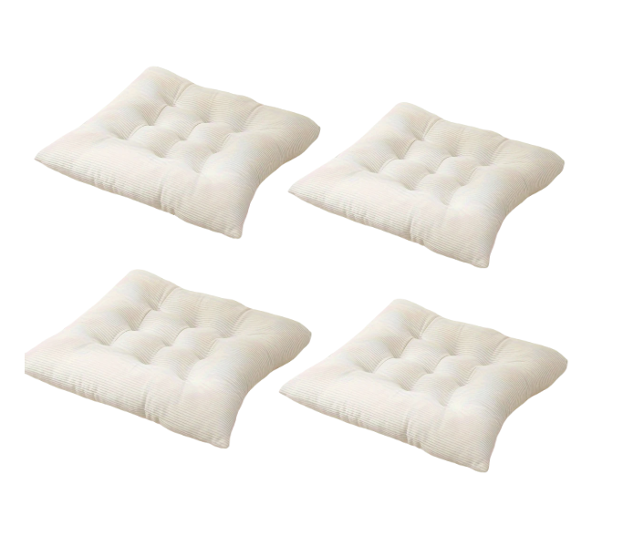 Klassieke Wasbare Stoelkussens met Strikken – Set van 4 Luxe Eetkamerstoelkussens | Comfort & Design voor Thuis en Kantoor