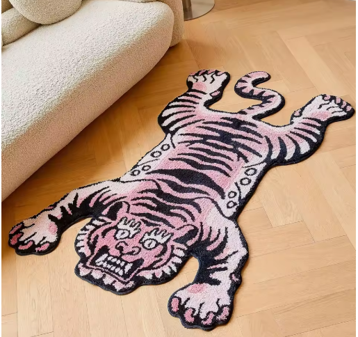 Luxury Signature Carpet 'modern Tiger' - Handmade Art Object for Modern Interiors