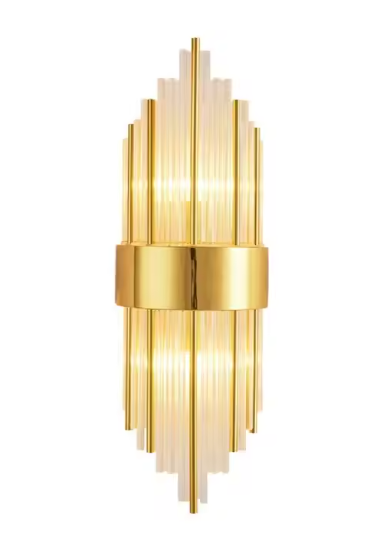 Luxe Kristallen Wandlamp in Goud | Sculpturale Eyecatcher voor Hal of Slaapkamer