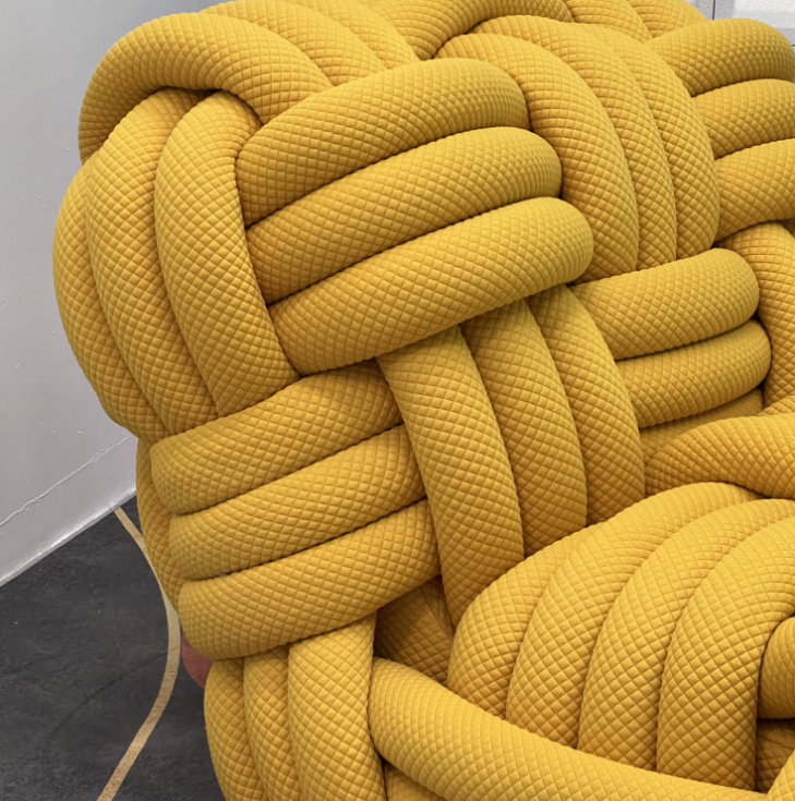High-End Touw Knoop Geweven Sofa Stoel