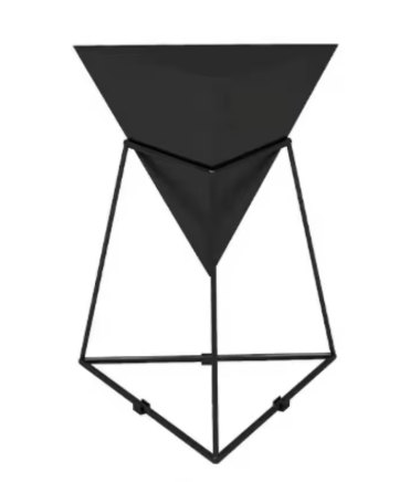Design Bijzettafel 'Pyramid' – Geometrisch Metaal | Zwart of Wit – Moderne Luxe Stijl 46x55cm