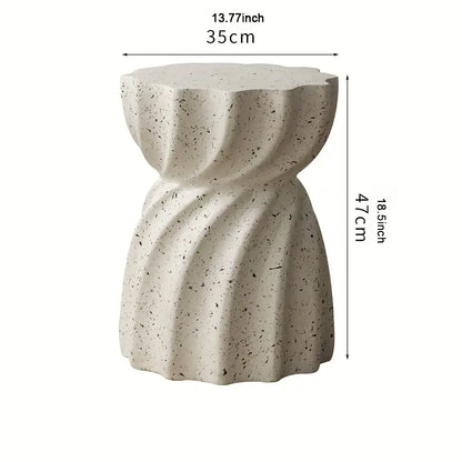 Ronde Keramische Bijzettafel – Moderne Design Hoektafel voor Woonkamer, Slaapkamer of Balkon