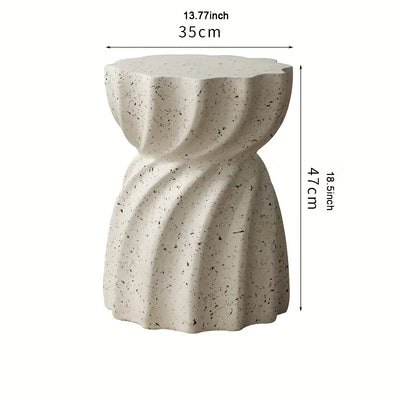 Ronde Keramische Bijzettafel – Moderne Design Hoektafel voor Woonkamer, Slaapkamer of Balkon