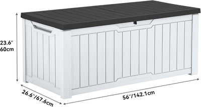 Premium Tuinopbergbox – 454L | Wit-Grijs