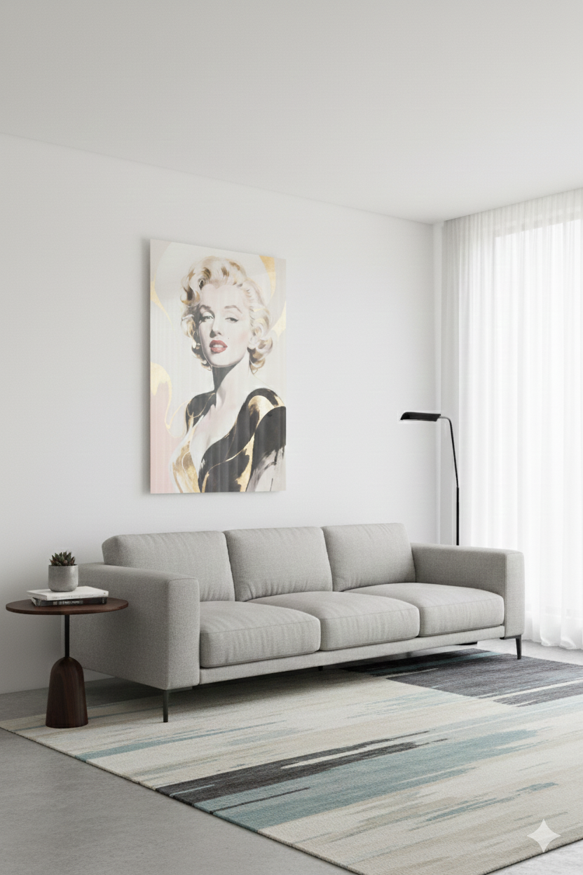 Portrait rétro sur plexiglas - 120x80cm - Seulement 100 exemplaires.