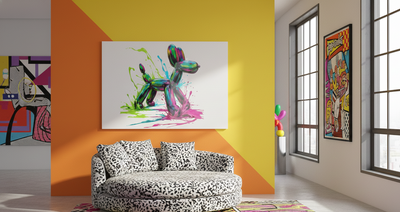 Neon Tagged Balloon Dog