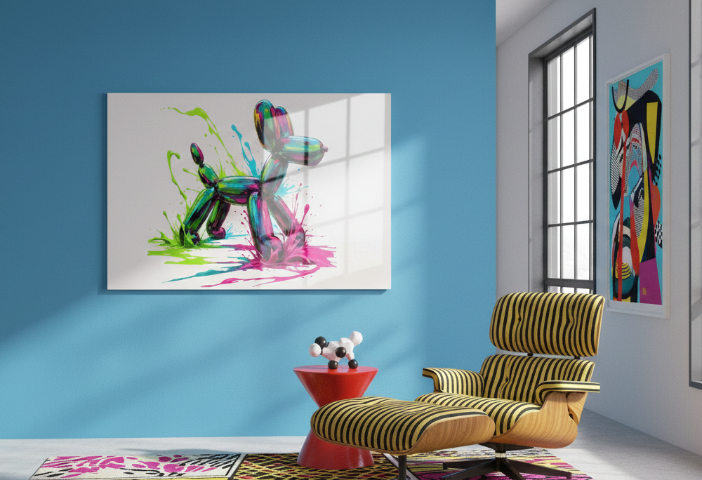 Neon Tagged Balloon Dog