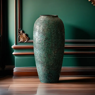 Verdigris Groene Sculptuurvaas
