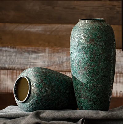 Verdigris Groene Sculptuurvaas