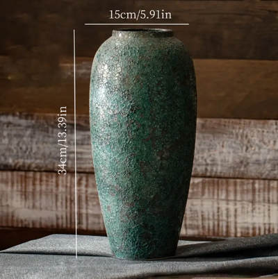 Verdigris Groene Sculptuurvaas