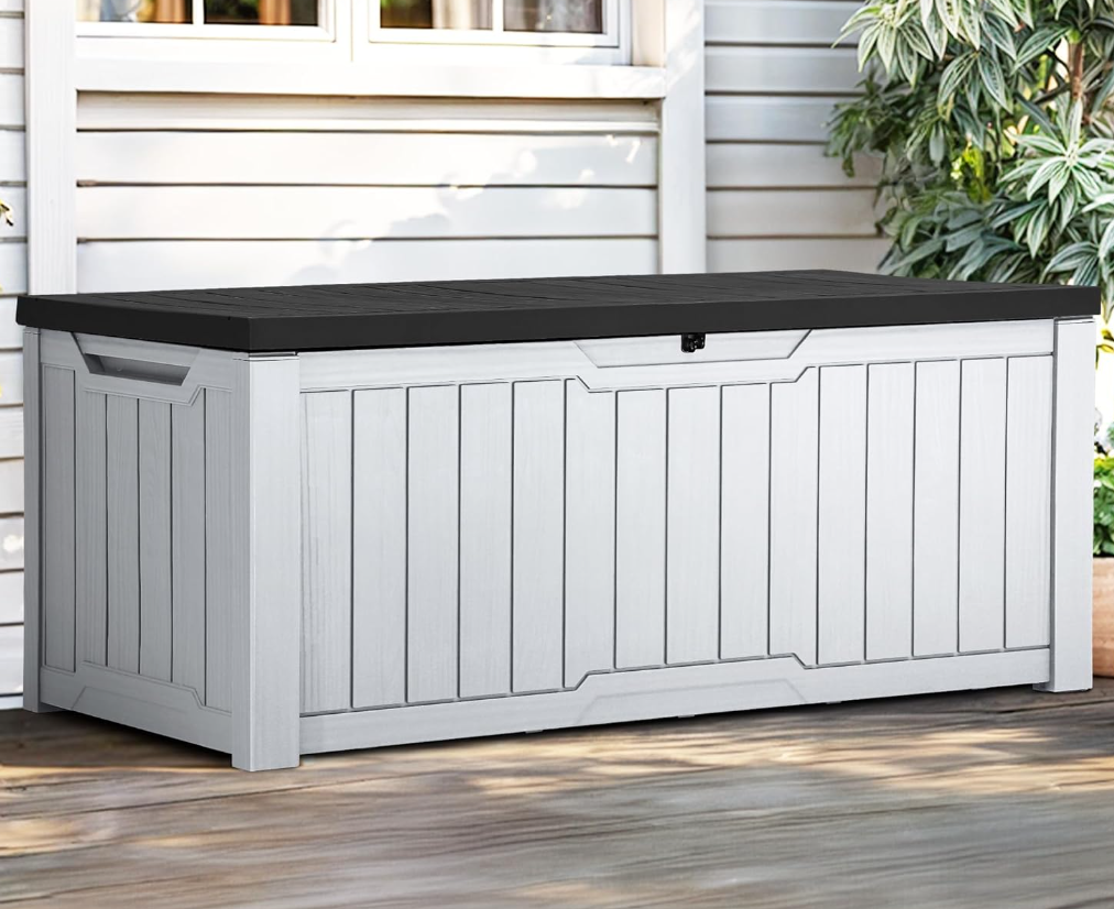 Premium Tuinopbergbox – 454L | Wit-Grijs