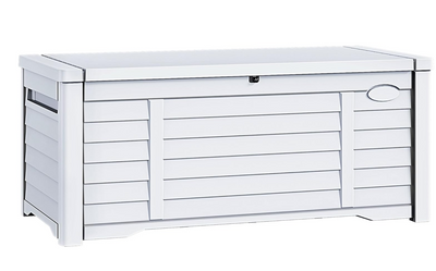 Luxury Garden Storage Box – 450L | White | Waterproof &amp; Lockable