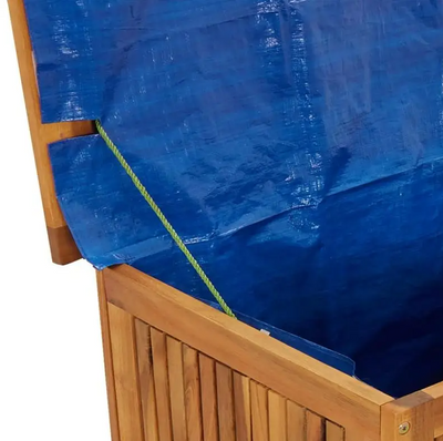 Luxe Buitenopbergkist met Wielen – 113×50×58 cm | Massief Acaciahout