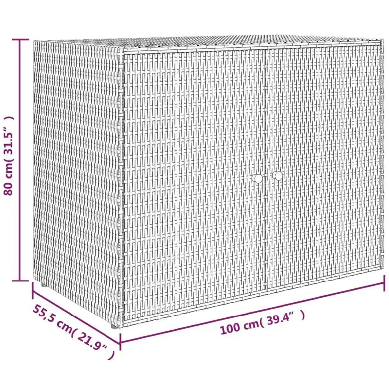 Abri de jardin de luxe en polyrotin