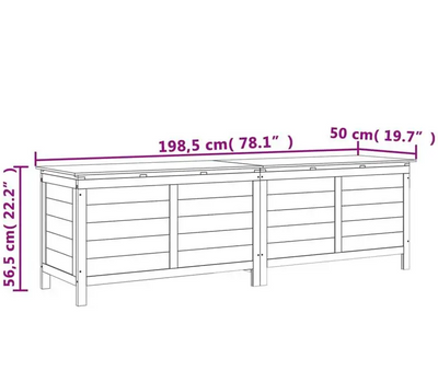 Tuinopbergbox Antraciet 198,5x50x56,5 cm