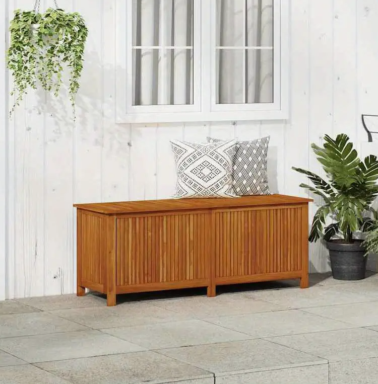 Luxury Garden Storage Box – 150x50x58 cm | Solid Acacia Wood