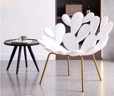 Cactus Petal Designer Lounge Chair – moderne luxe stoel met bloembladontwerp, ideaal voor een elegante en trendy uitstraling in je interieur.