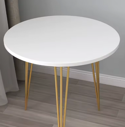 Ronde Design Bijzettafel – Minimalistische Tafel met Zwarte of Gouden Poten en Verschillende Diameters
