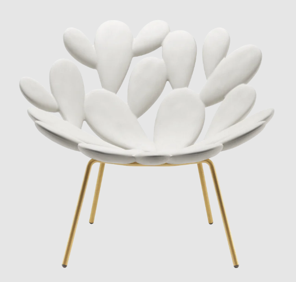 Stijlvolle lounge stoel Cactus Petal – perfect voor een Scandinavisch-Marokkaans interieur, met ergonomisch ontwerp en comfortabele armleuningen.