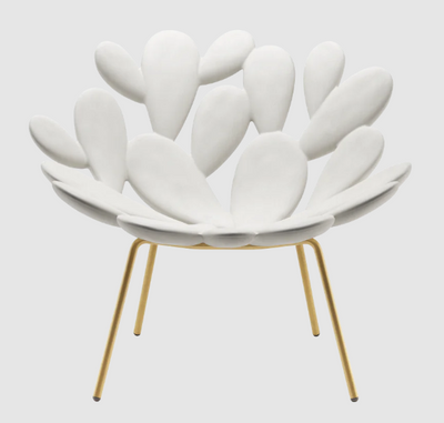Stijlvolle lounge stoel Cactus Petal – perfect voor een Scandinavisch-Marokkaans interieur, met ergonomisch ontwerp en comfortabele armleuningen.