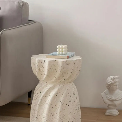 Ronde Keramische Bijzettafel – Moderne Design Hoektafel voor Woonkamer, Slaapkamer of Balkon