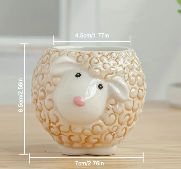 Pots de fleurs en céramique en forme d'animaux