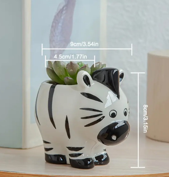 Pots de fleurs en céramique en forme d'animaux
