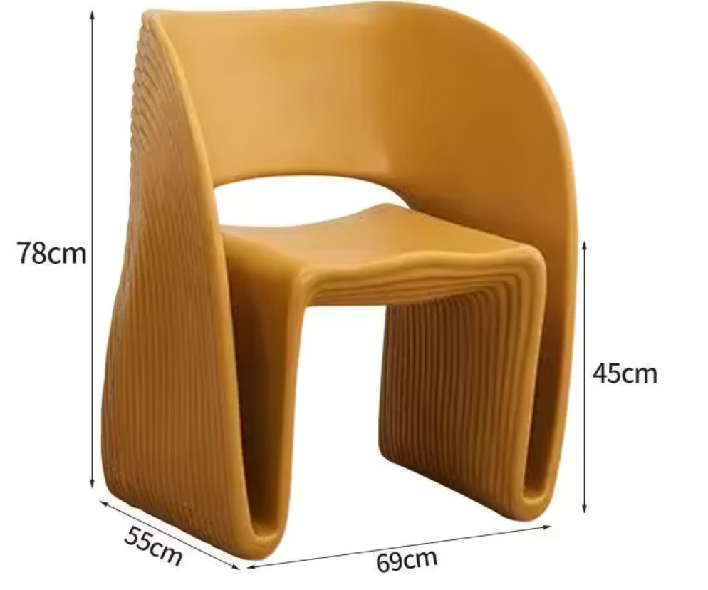 Chaise design « Flow » – Structure nervurée minimaliste moderne | Chaise de salle à manger design en plusieurs couleurs